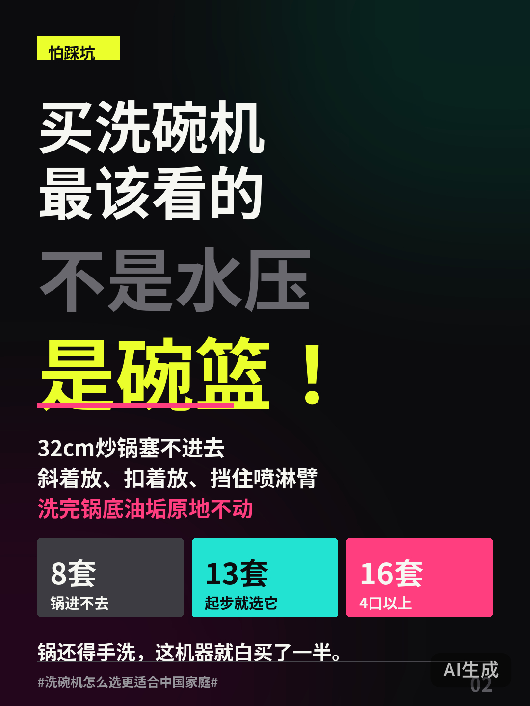 洗碗机怎么选更适合中国家庭先说个反常识的结论：中式厨房想把洗碗机用明白，最该看的
