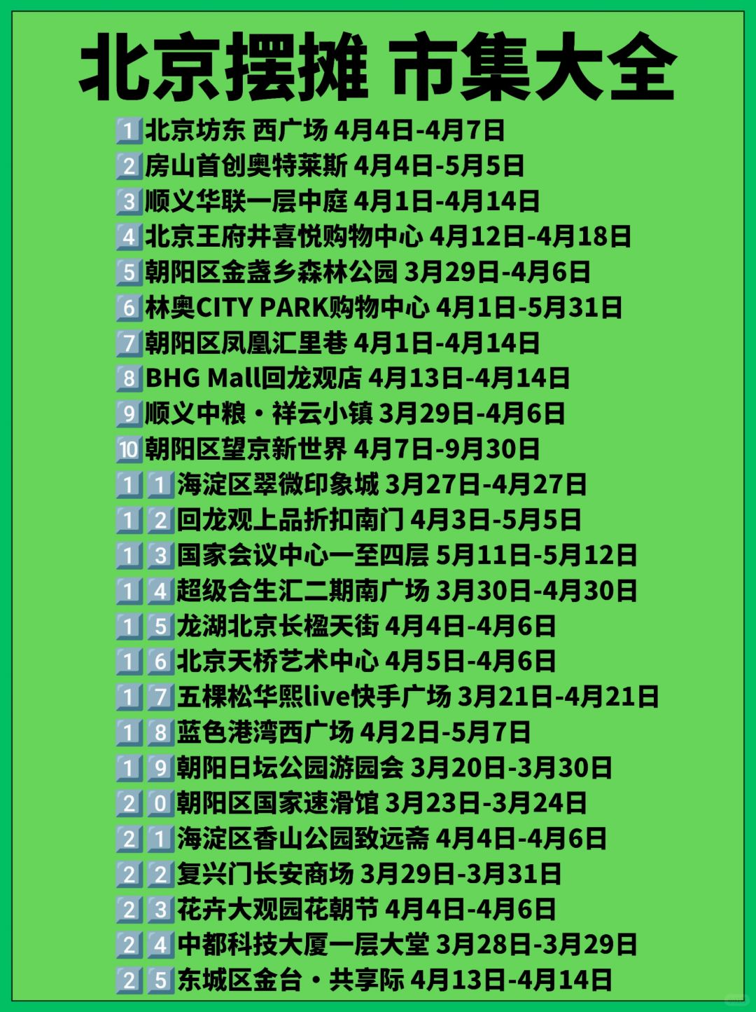 北京25个市集💦告别找不到摆摊地方！