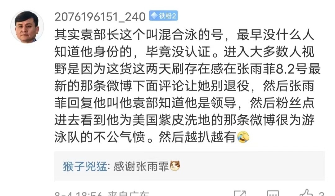感谢张雨霏为国除奸 ​​​