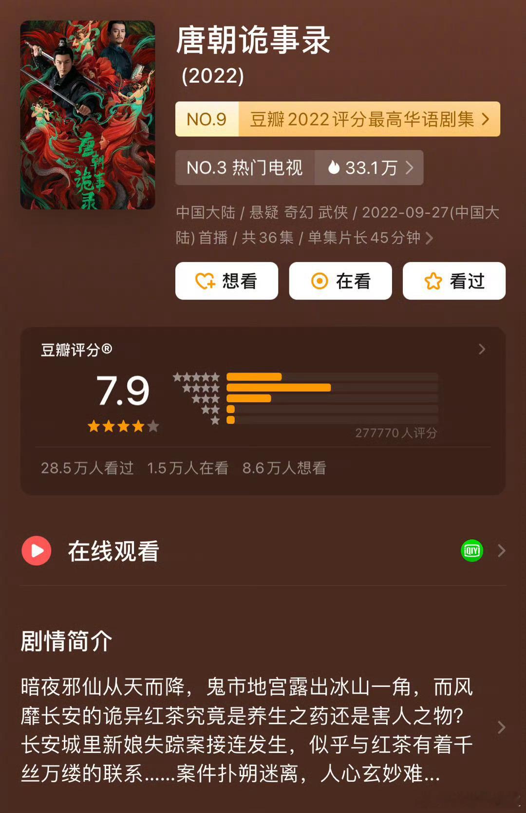 唐朝诡事录才是正常拍剧步骤，拍一部热播了才有第二部，第二部播的不错就连夜组局开第