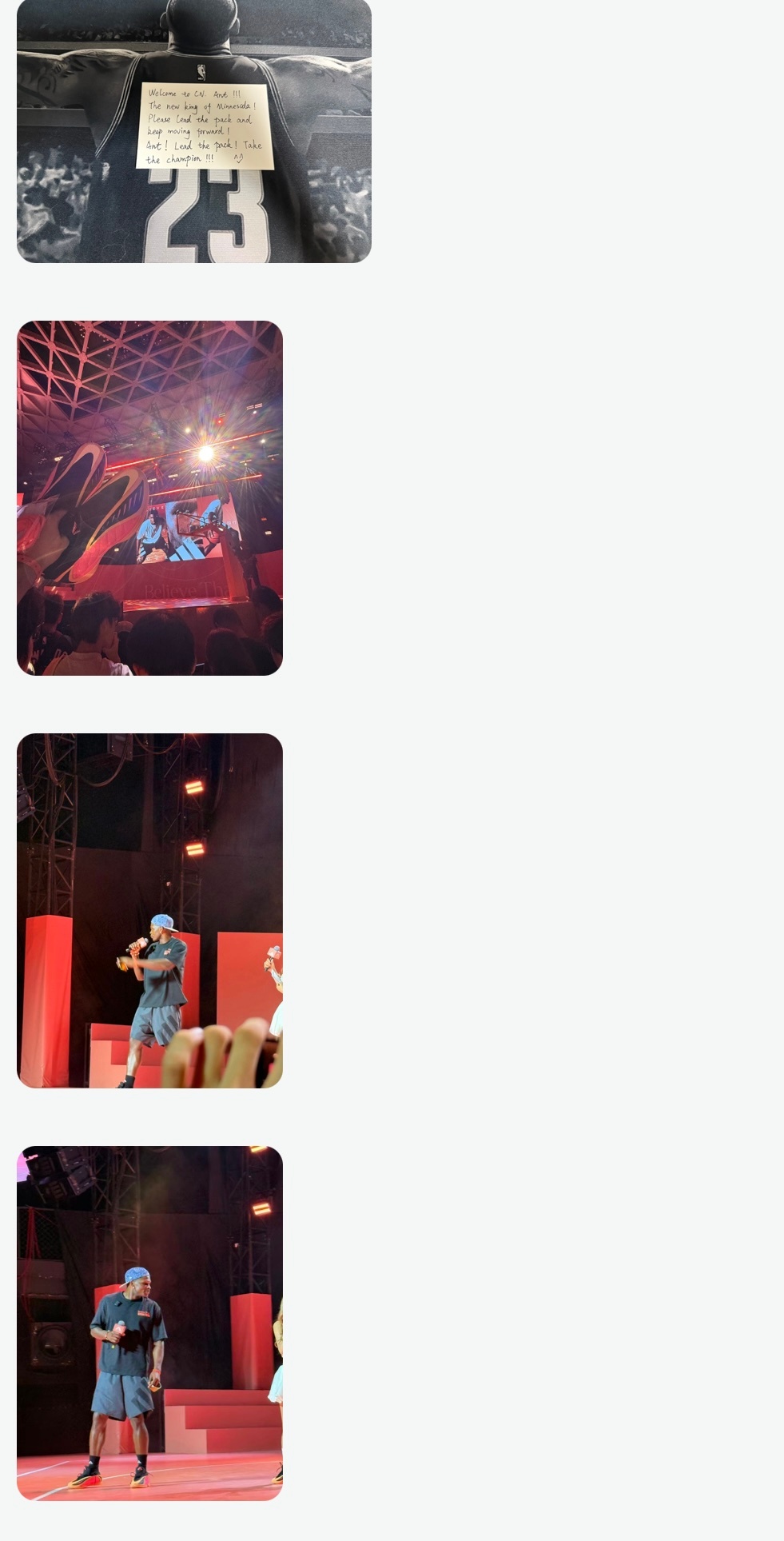 来自爱德华兹上海站幸运球迷的反馈，圆梦又+1，小子挺机灵的！ ​​​