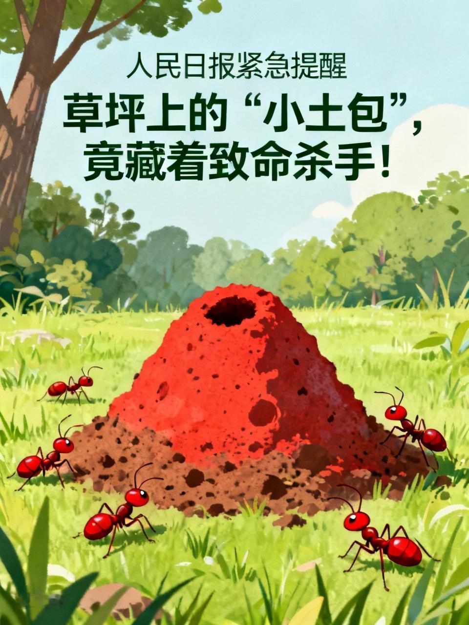 人民日报紧急提醒：草坪上的“小土包”，竟藏着致命杀手！千万别踩，关系你和家人的生