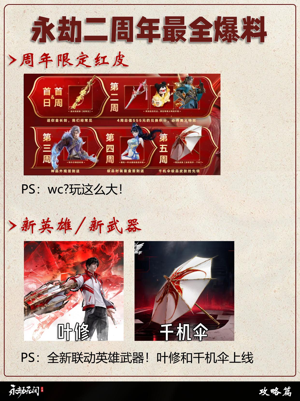永劫二周年最全爆料。