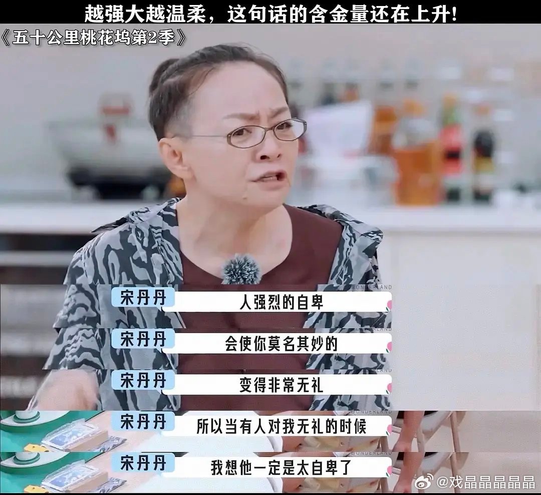 很同意宋丹丹老师的这句话:“越强大越温柔！”粗鲁的人就是太自卑了！ 比如某些ie