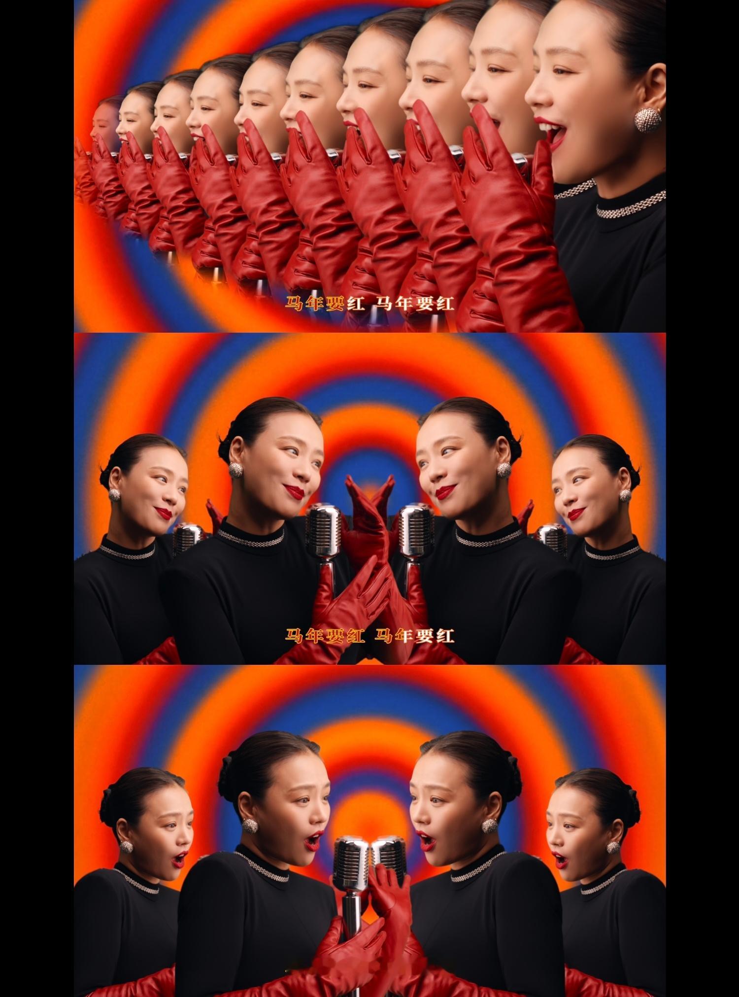 韩束大片后遗症：看见马就想喊“马年送韩束马上有红运”！开头就是两匹扎麻花辫的马一