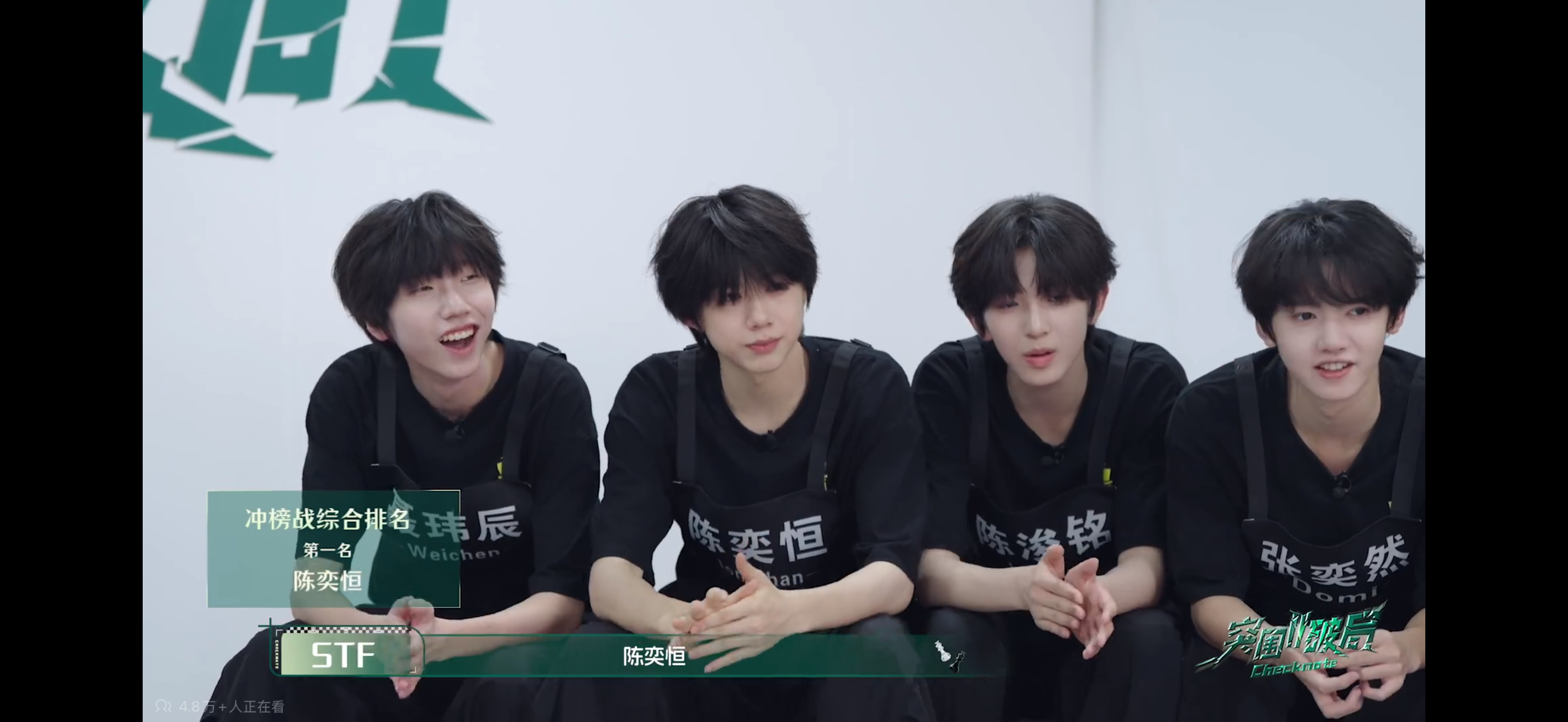 TF家族  突围冲榜结果第一名：陈奕恒第二名：陈浚铭陈奕恒陈浚铭重回一班tf四代