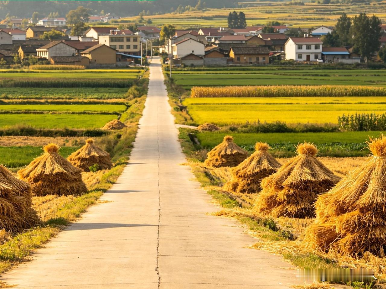 这让我想起在田野间看到的一幅矛盾图景：新修的水泥路笔直地伸向远方，路旁却堆着未清