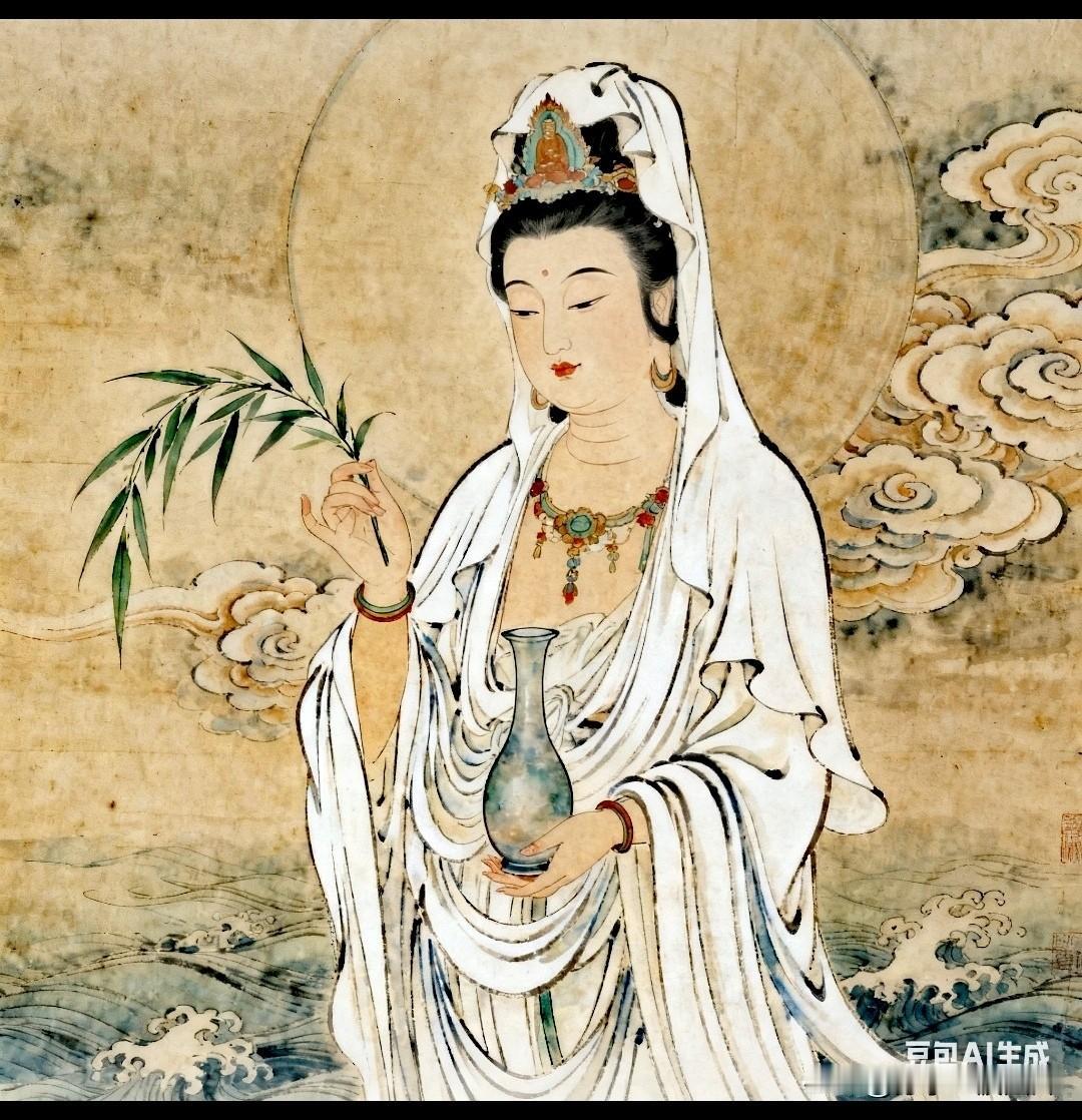 观音菩萨护佑，
平安顺遂伴一生。