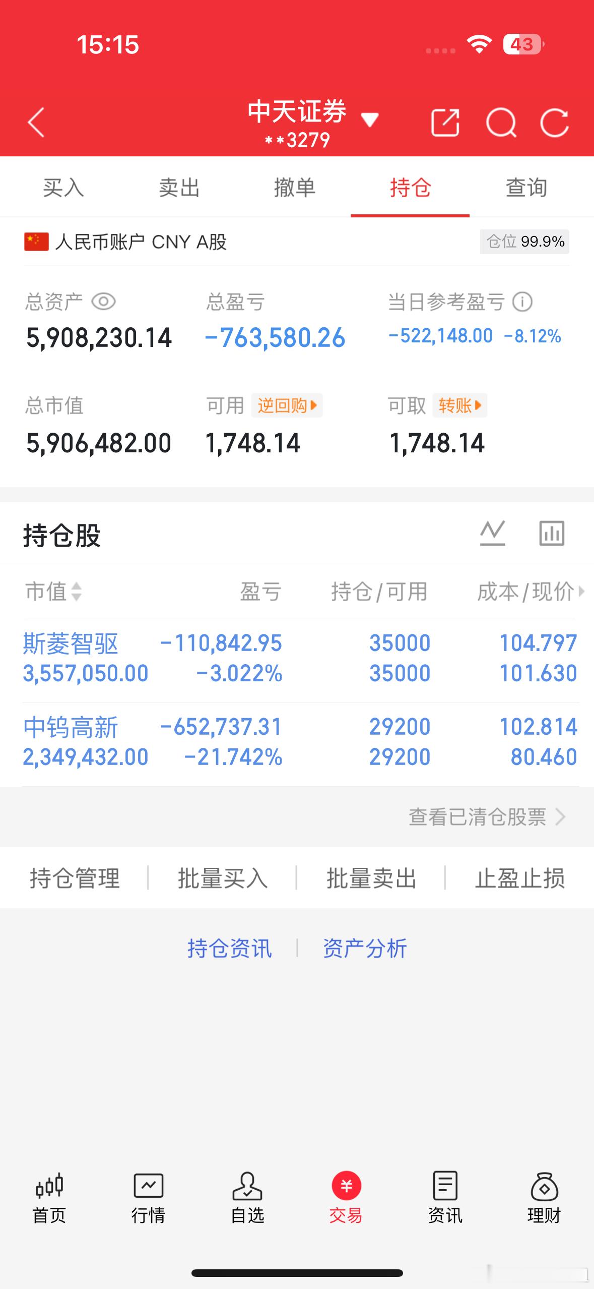 实战天天姐下午纪录中钨高新还在持有中看明天表现吧今天的斯菱智驱还没走还在格局最近
