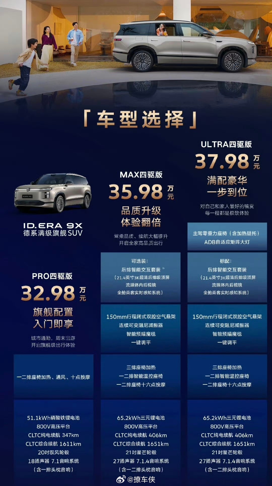 32.98万元起闭眼入大众9x 预售价32.98万起，今天晚上的这台ID. ER