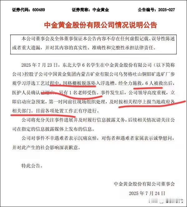 太惨！六个读大三的985学生就这样没了，参观也能出人命。他们去中国黄金集团的车间