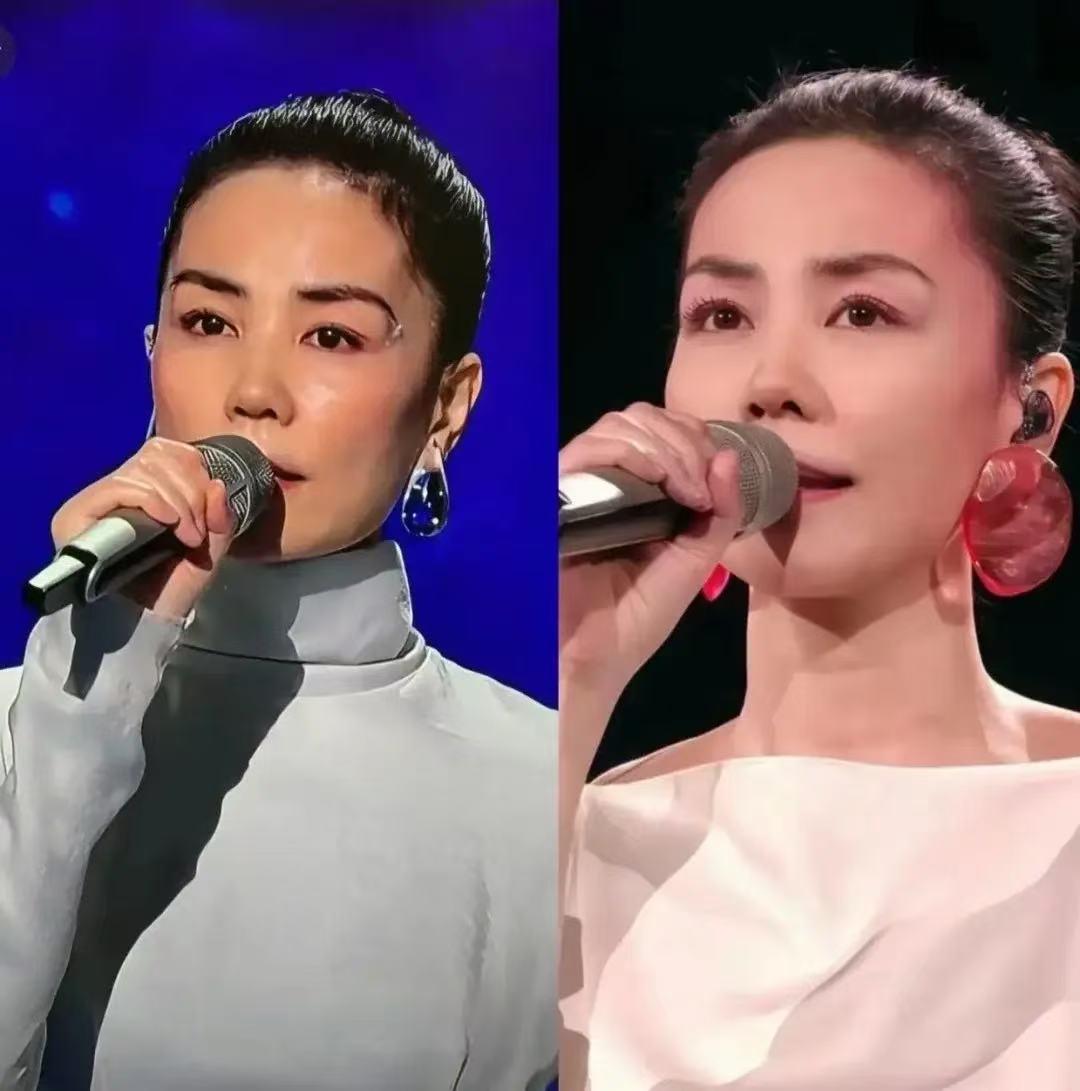 王菲的妆照是谁做的？
必须给他减少一个鸡腿
不是眉毛奇怪的化到了眼角处，而是把王