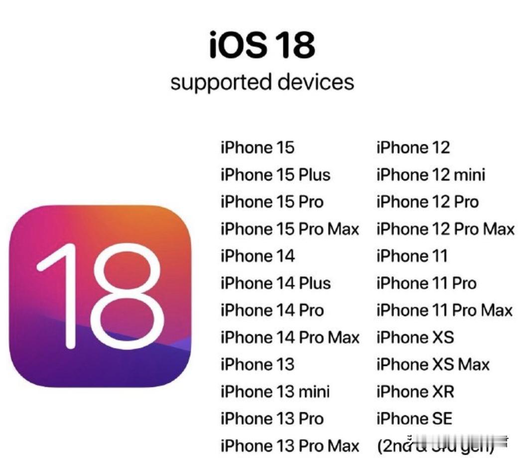 iOS18哪些手机支持更新？
     临近三月份，六月份的苹果发布会也不远了，