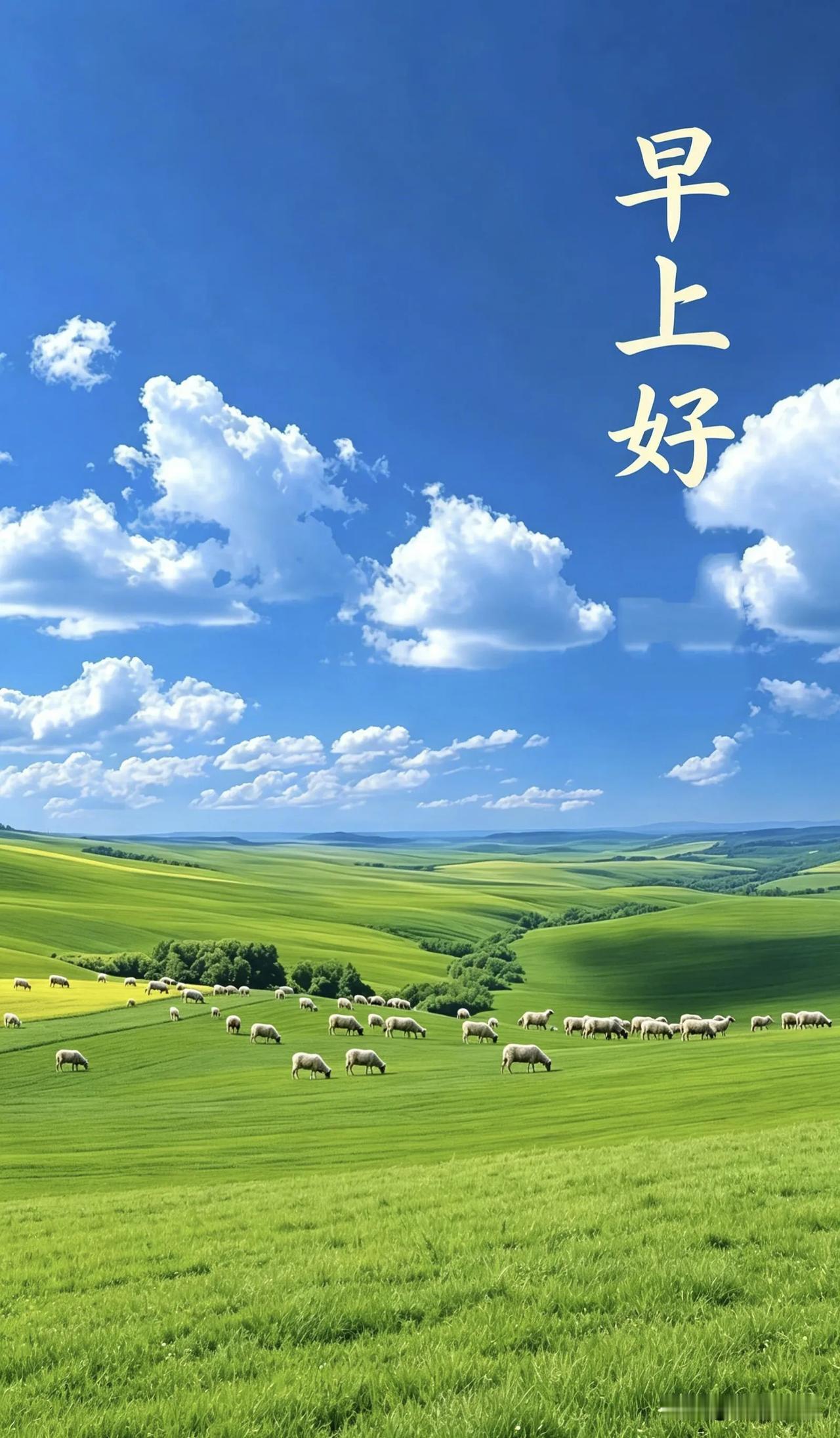 清晨阳光已就位，带着好心情，开启崭新一天。