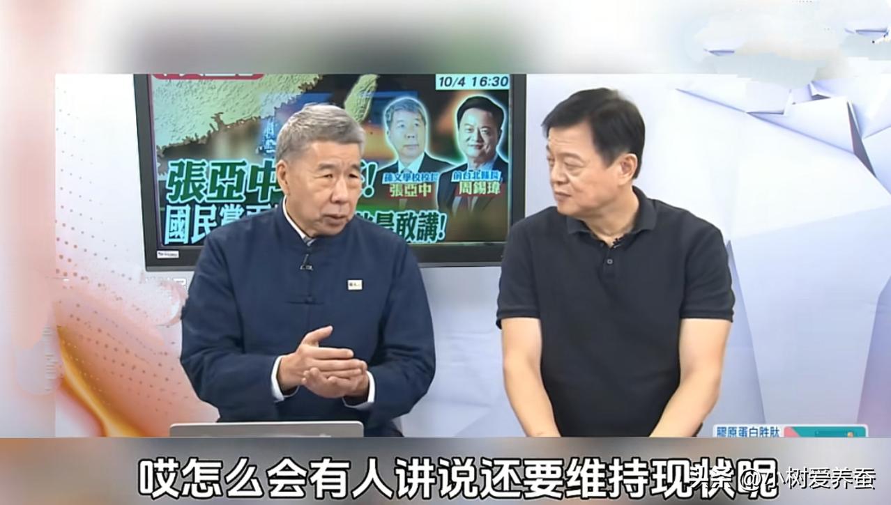 张亚中:还有什么事情比两岸关系更重要的？你到底支不支持统一？很可惜的，其他几个候