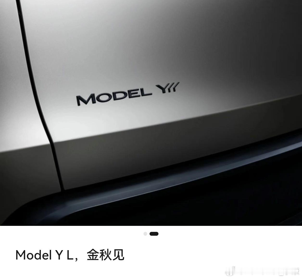 Model Y L，从名字上看是Y的加长版意思。不过说实话，特斯拉不太会起名字，