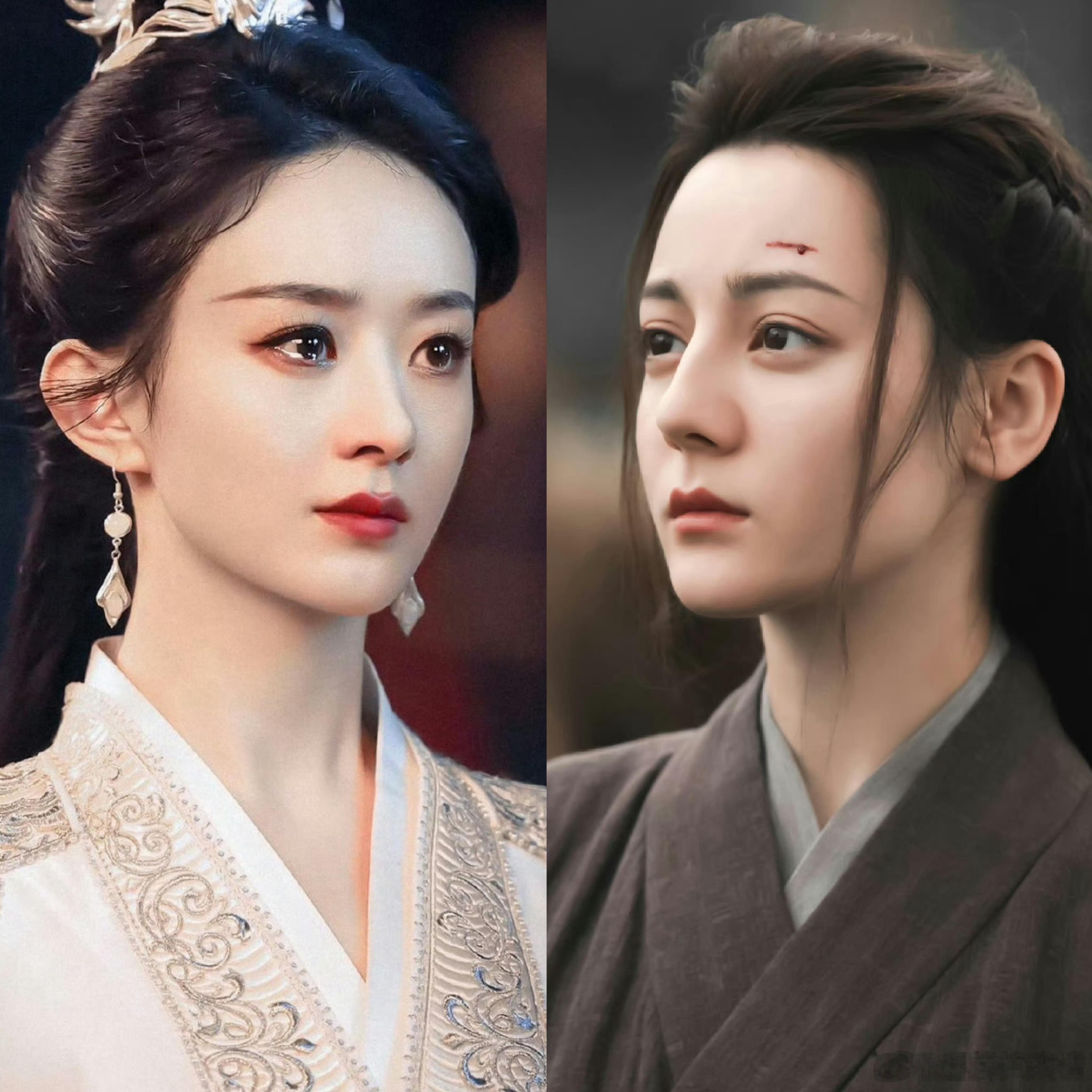 赵丽颖和热巴两位天然美女败给了一对脸僵的 