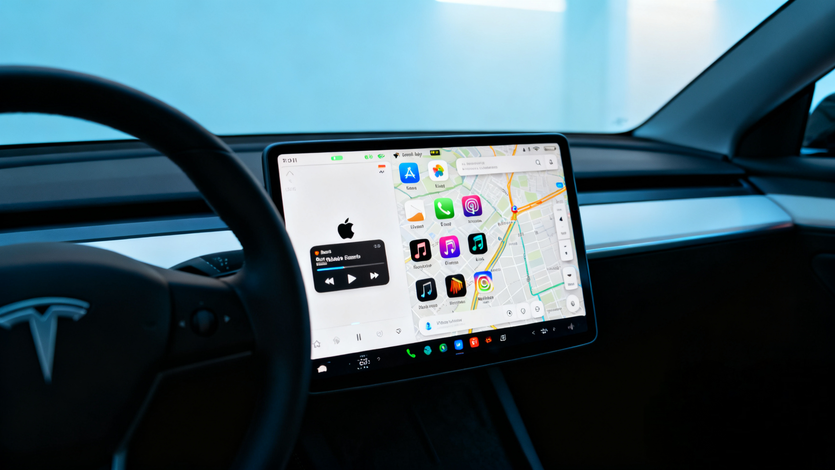 好消息！特斯拉正给自家车型加苹果CarPlay功能，内部已经开始测试了
