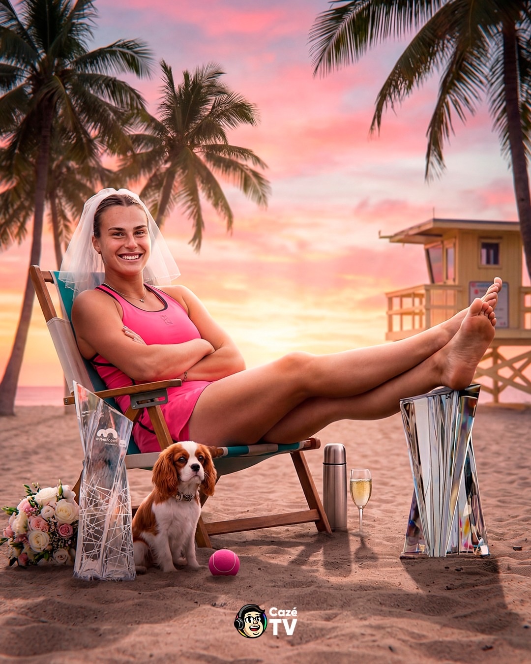 三月大女主:萨巴伦卡👰🏻♀️准新娘🐶狗妈妈🏆印第安维尔斯🏆迈阿密好传神