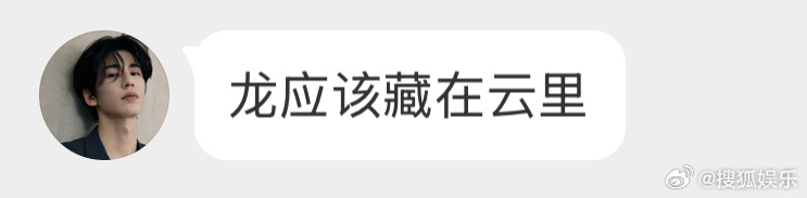 张凌赫 龙应该藏在云里 张凌赫修改了5月的自动回复「龙应该藏在云里」，给粉丝的提