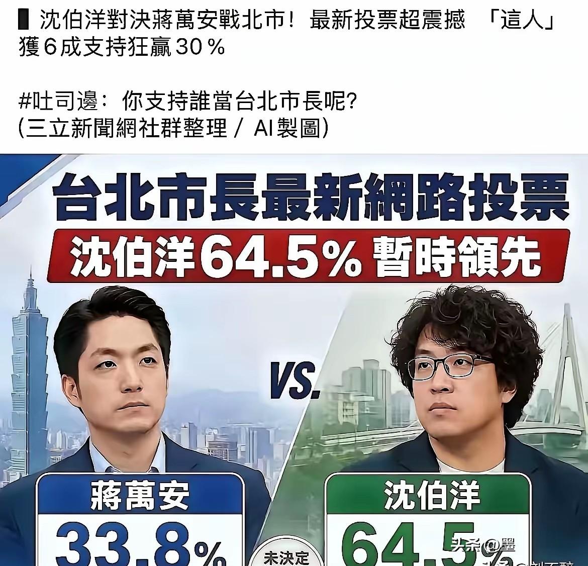 沈伯洋若要当选台北市长？
不管是真是假，很多人觉得，如果是他，会加速两岸冲突升级