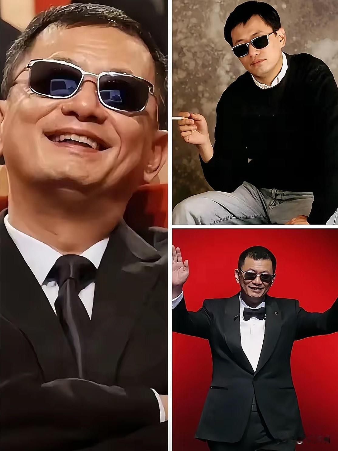 我表姐学心理学的，
她说王家卫那墨镜哪是眼睛不好才戴啊！
人家自己在《WKW》里