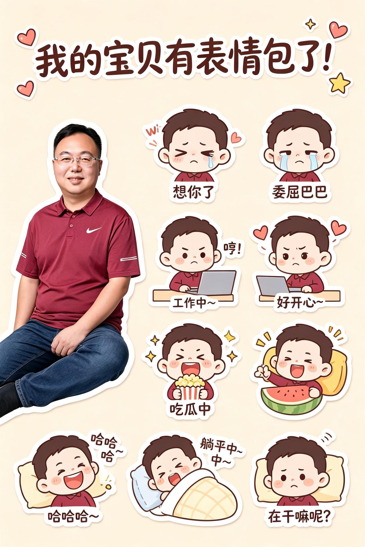 我的表情包你喜欢吗？AI可爱表情包贴