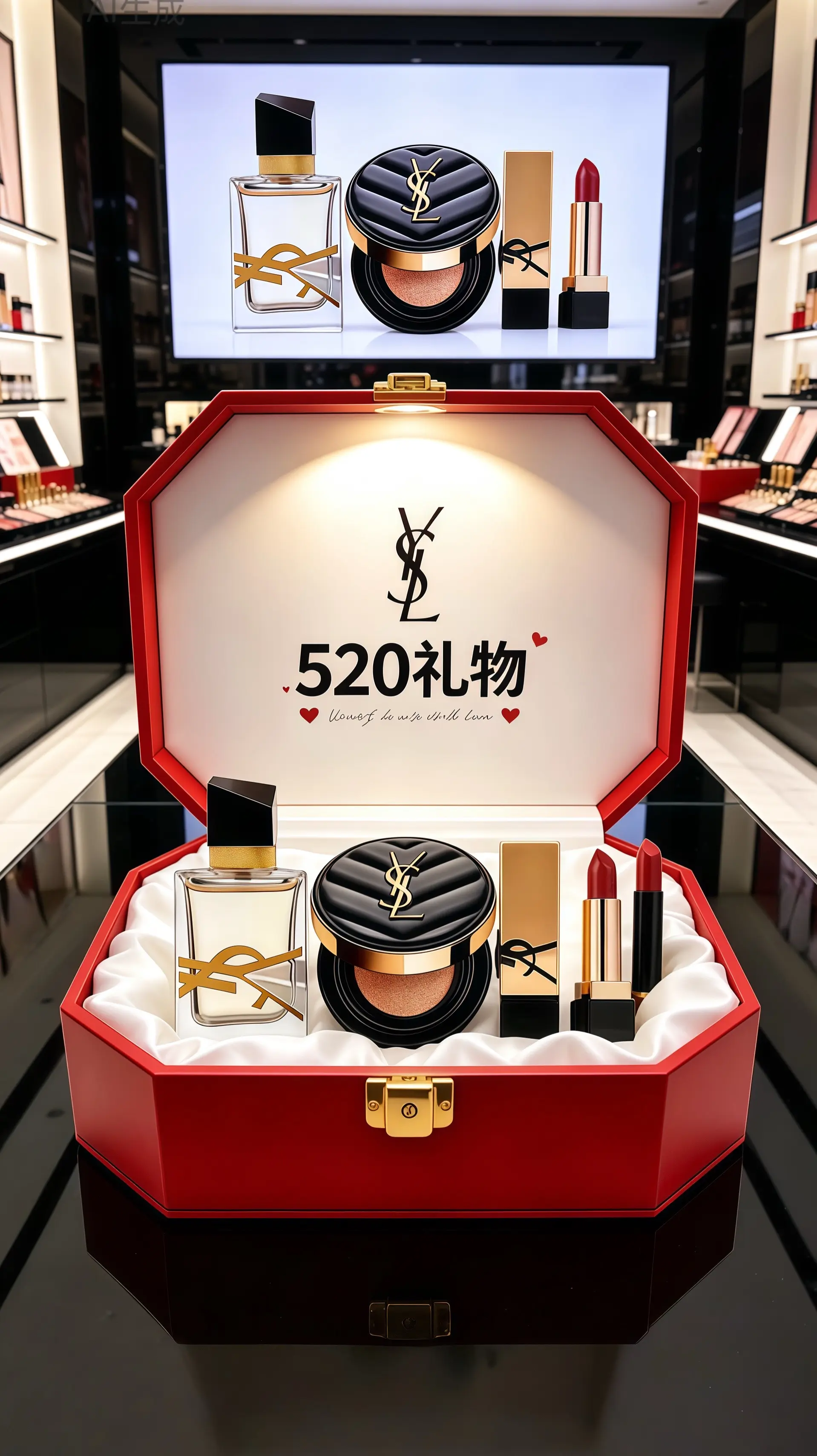 圣罗兰礼盒 520礼物 女生礼物 送女朋友的礼物 彩妆