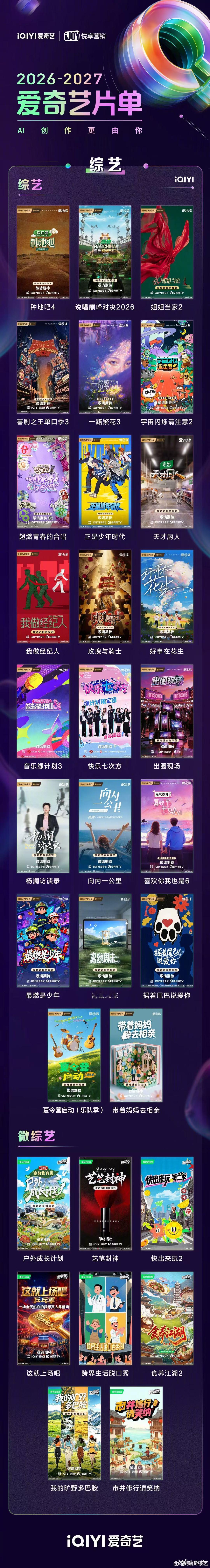 董璇张维伊看了都得说期待爱奇艺一口气发布23部综艺 看了爱奇艺的23部综艺预告，