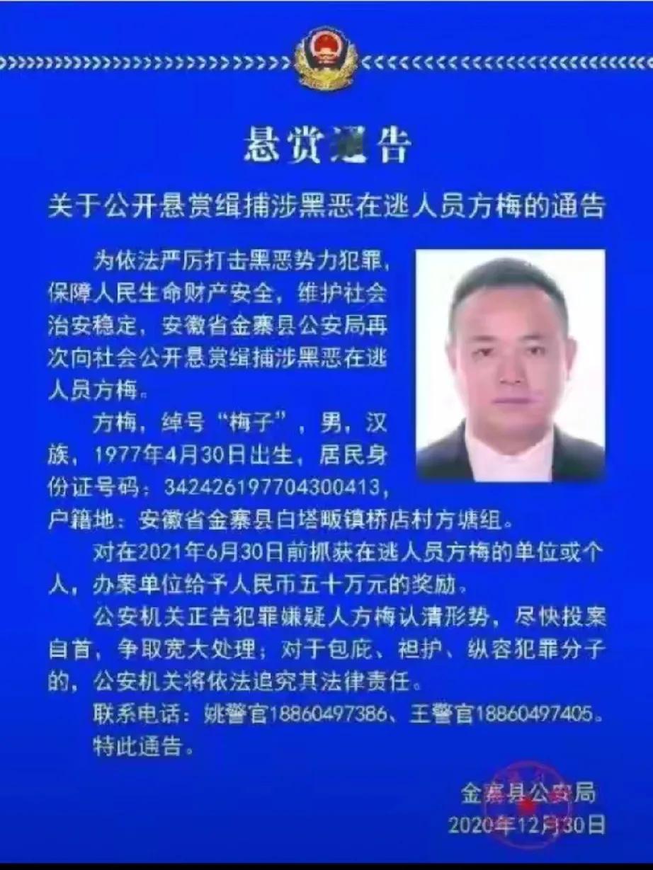 悬赏 10 万！涉黑在逃人员方梅，你能逃到何时？

在这个看似平静的世界里，总有