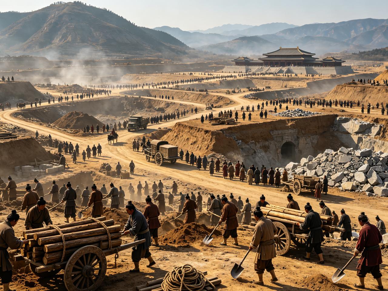 🔰秦始皇陵七十二万劳工全部被封进地宫，无一生还？是史实还是传言

✨长期以来流