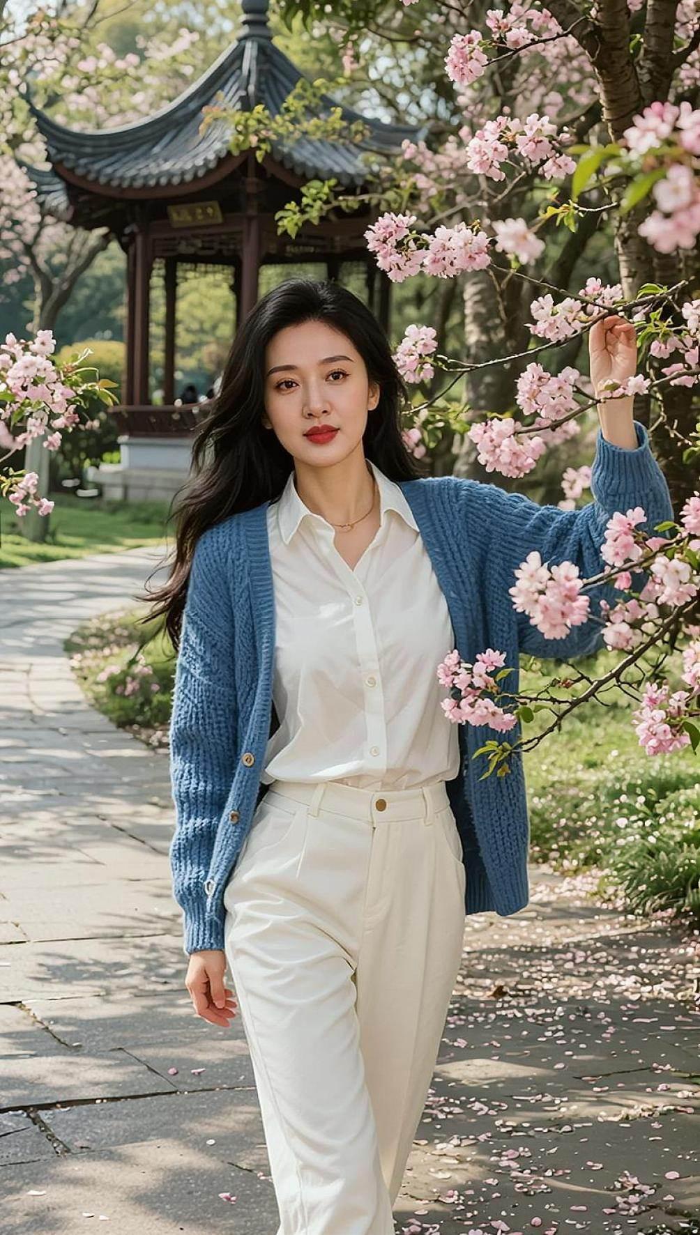 AI简约春日随拍 抖音ai创作 AI扩图 颜值在线 自然美景