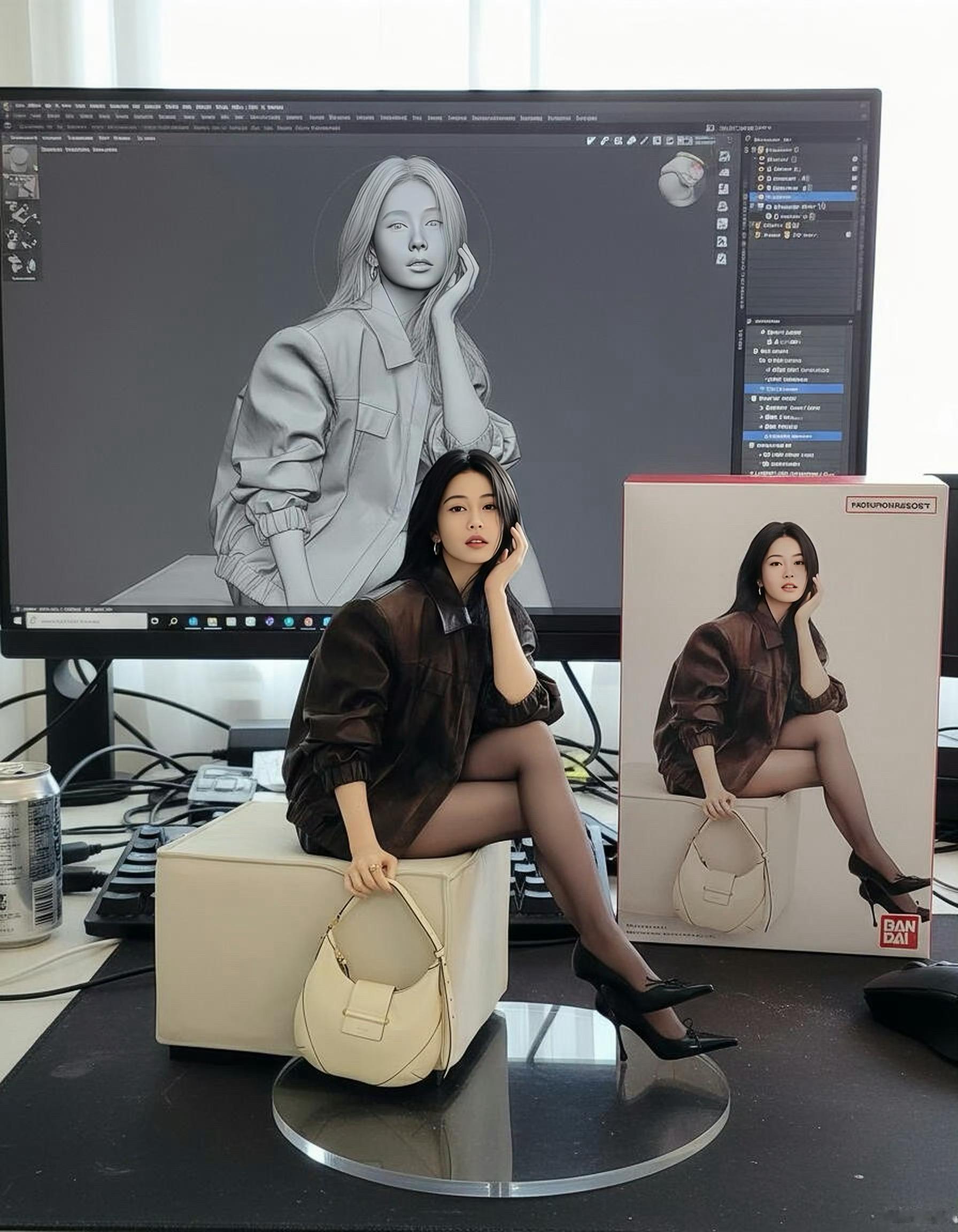 白鹿的极品黑丝手办
