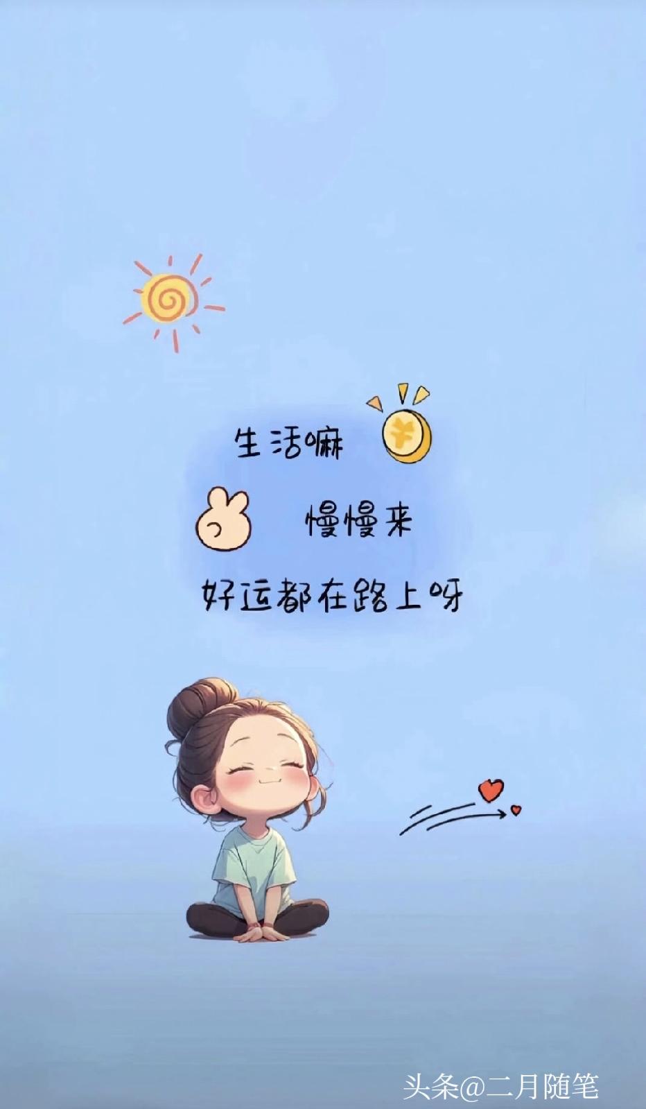 友友说的太对了，
心态好了日子才叫甜。

凡事看淡，
顺其自然。
不纠结，
不内