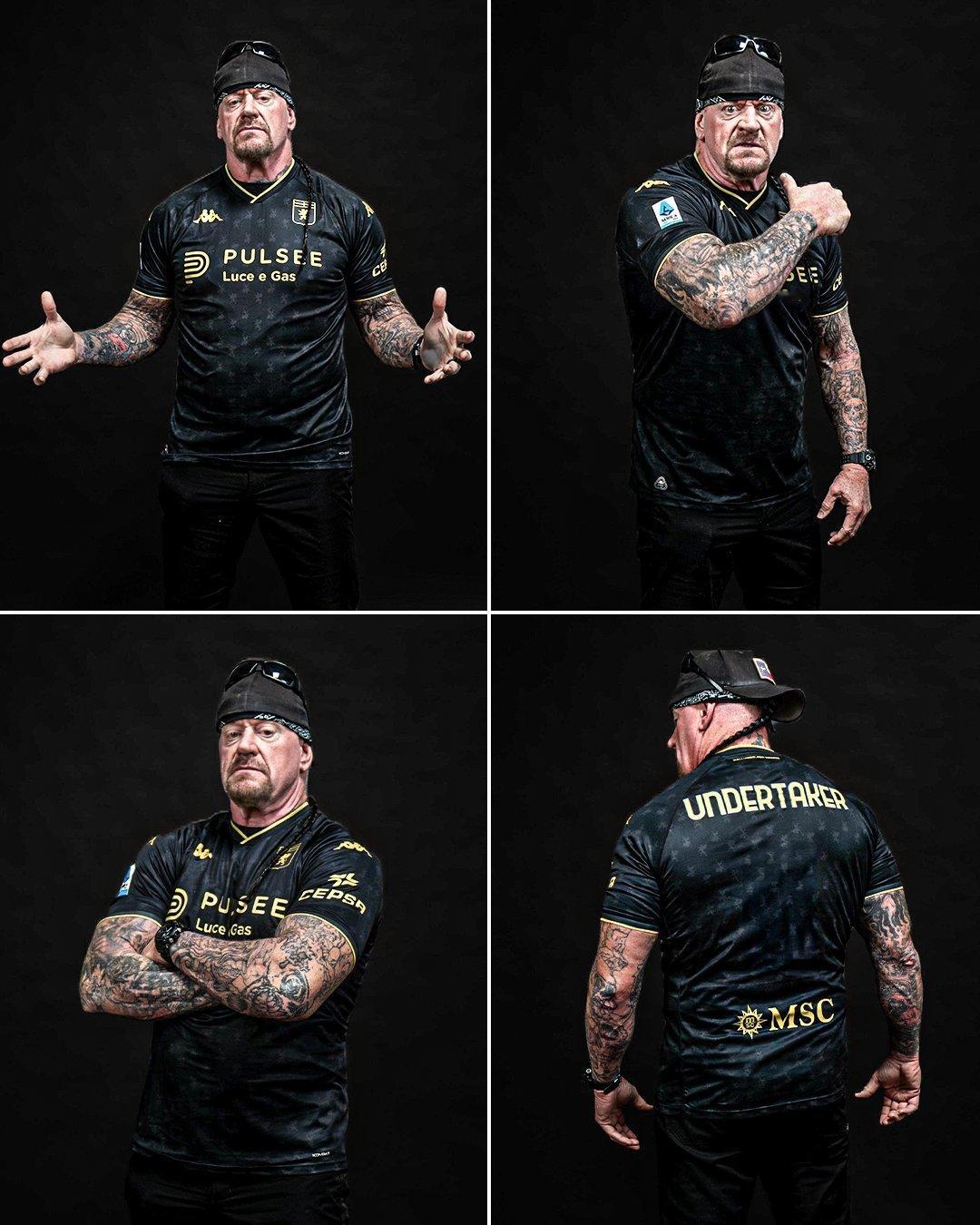 意甲俱乐部热那亚推出了他们的第三套新球衣，由前 WWE 摔跤手 The Unde