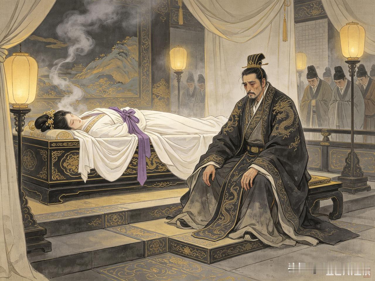 大历九年，唐代宗10岁的女儿华阳公主病逝。李豫疯了般竟用牙齿死死咬住自己的食指，