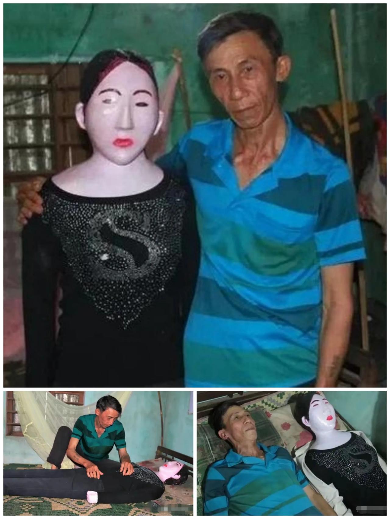 石膏封尸！[发怒]
一个凄美的爱情故事！

画面中，这名男子叫黎文，越南人，19