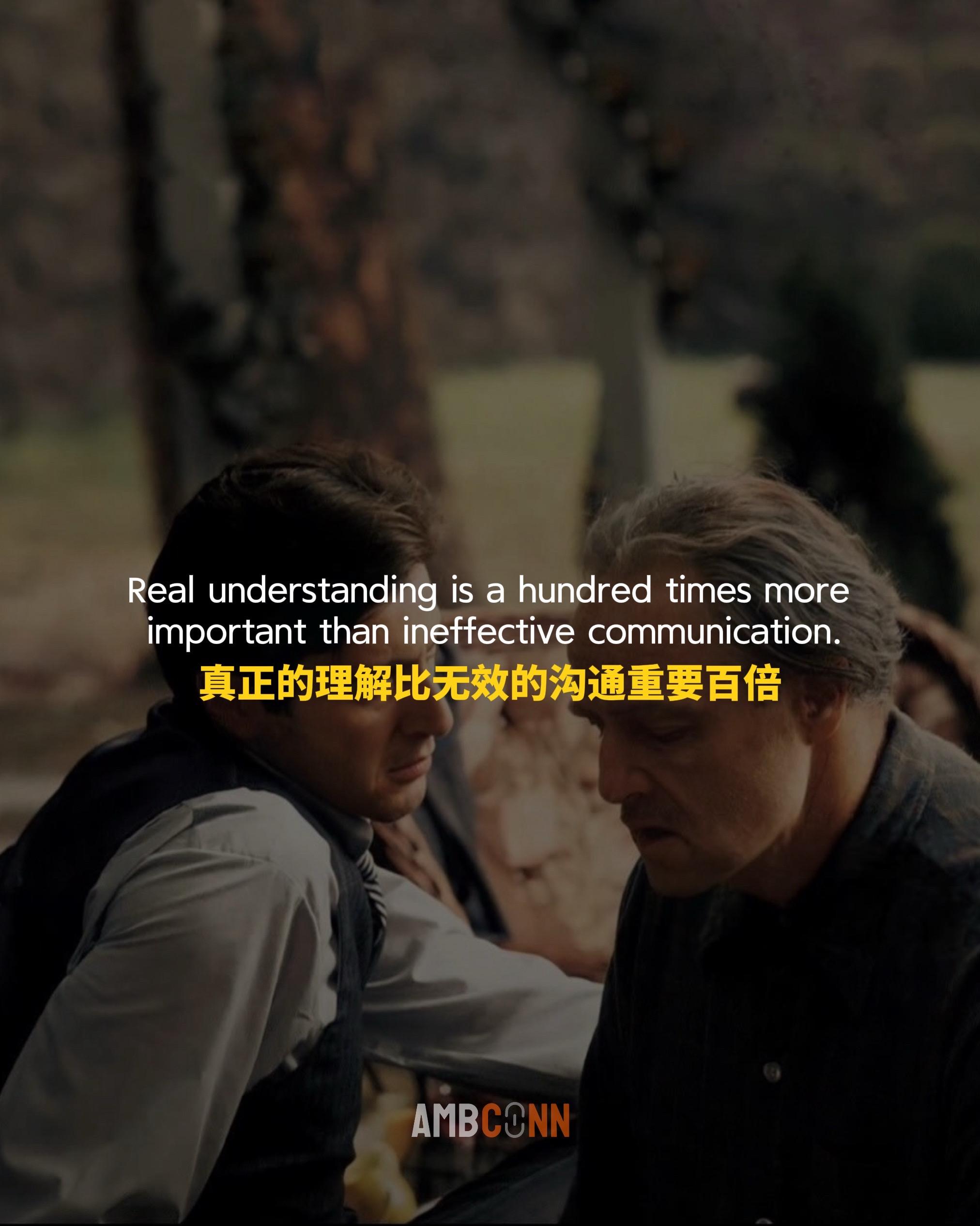 以前觉得沟通很重要，后来发现学会理解更重要，因为如果对方听不懂，你说的...