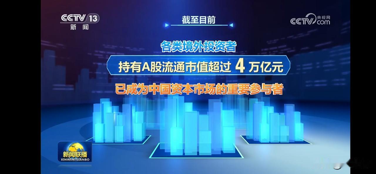 各类境外投资者A股流通市值超4万亿元，成为重要参与者！📈💰