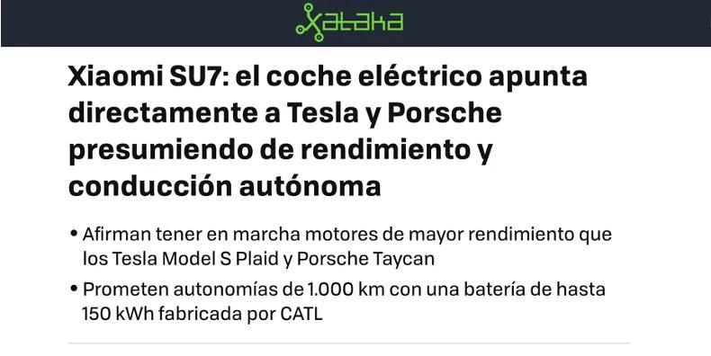 外媒称小米SU7主打性能和自动驾驶，优势源于技术自研。

小米汽车发布会后，大量