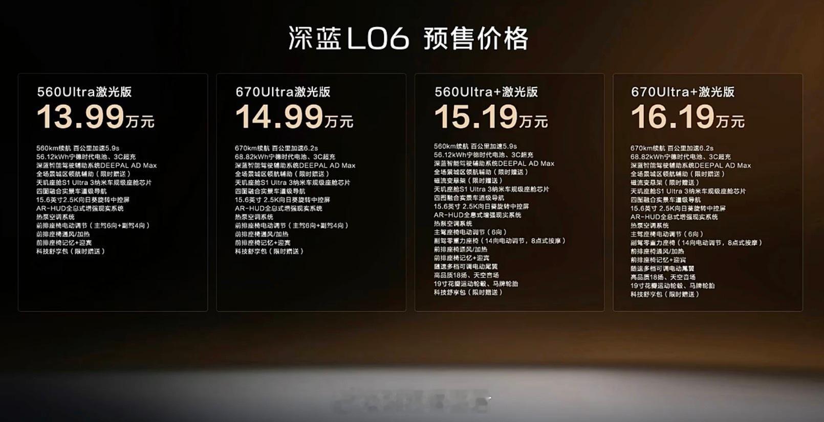 深蓝L06入门满配预售价13.99万深蓝L06这一波真的杀疯了，很直接没有低配版