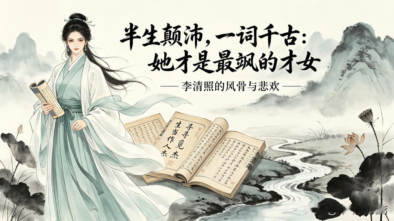 半生颠沛，一词千古：她才是最飒的才女
 
很多人提起李清照，只记得她笔下的愁。可