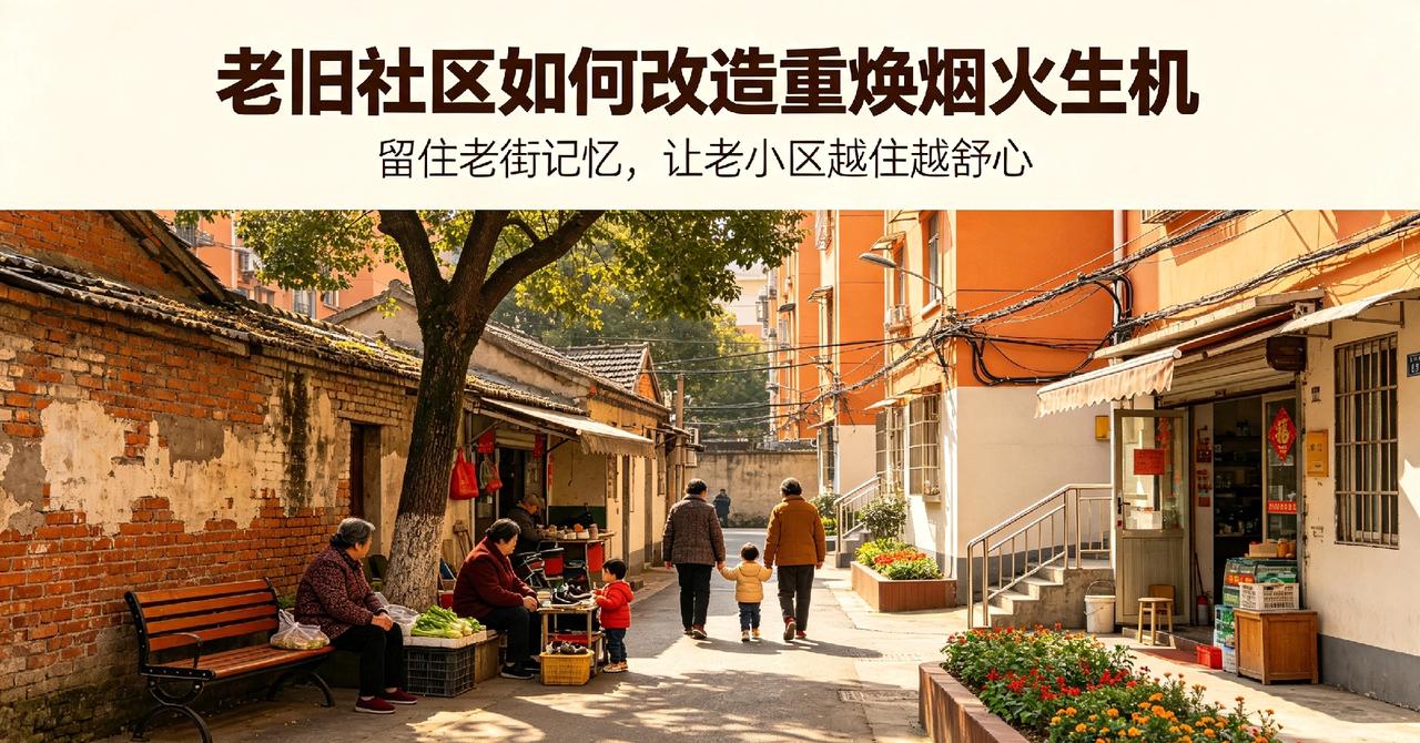 老旧社区如何改造重焕烟火生机
留住老街记忆，让老小区越住越舒心
