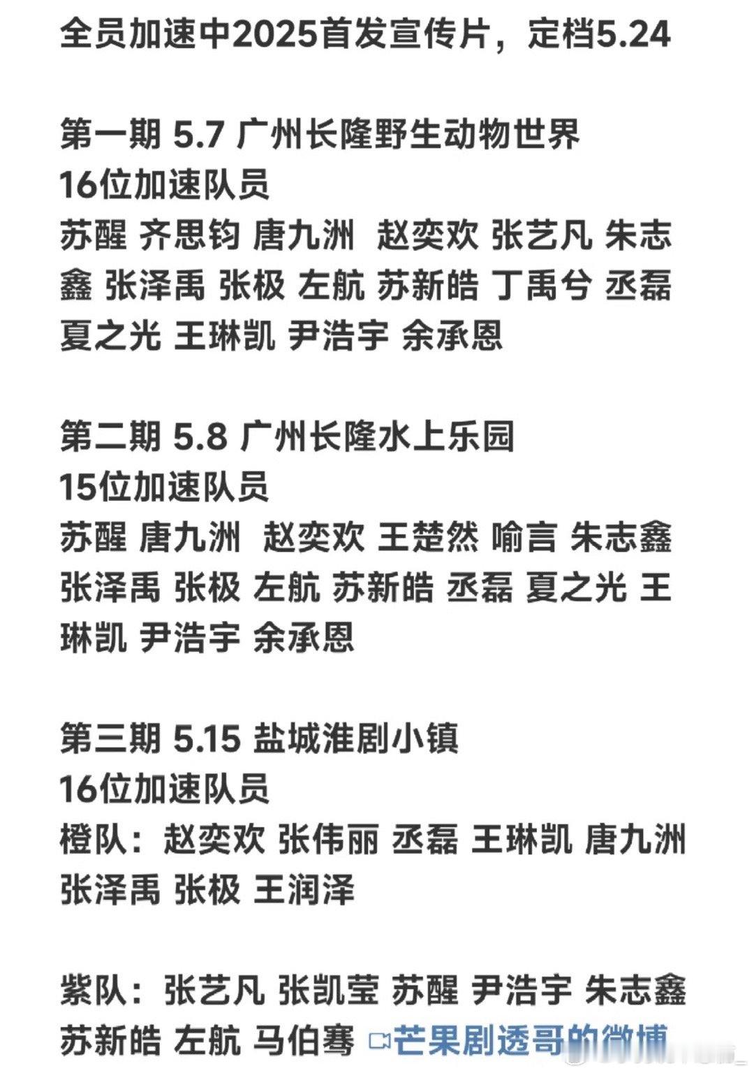 全员加速中2025定档5.24日 全员加速中｜全员加速中2025 ​​​