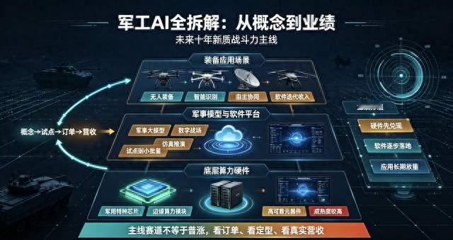 拨开题材迷雾，军工AI完整产业链拆解，看懂业绩兑现逻辑