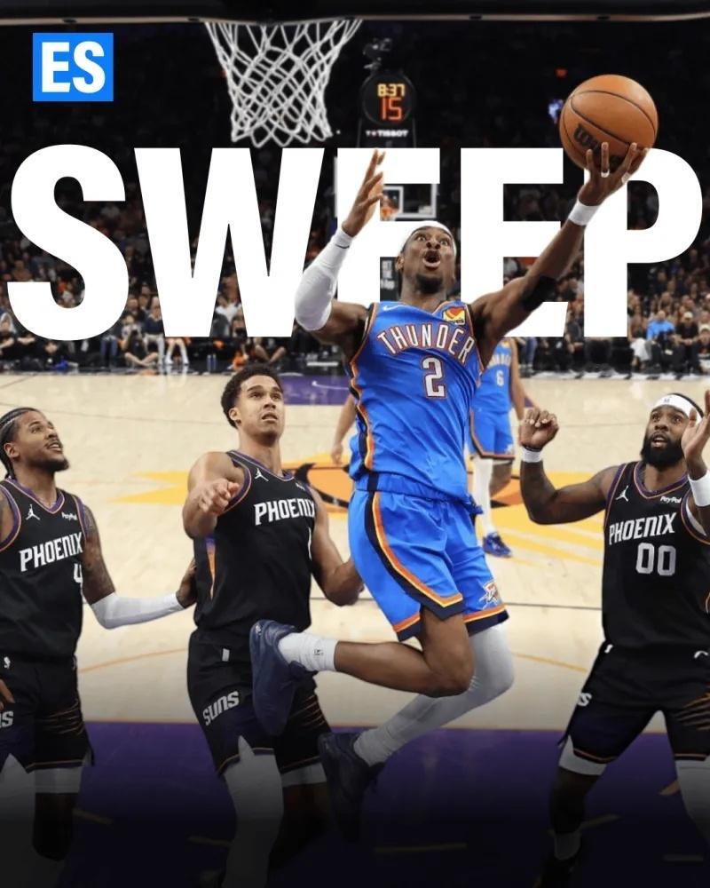 【💥雷霆强势4-0横扫太阳🏀🔥】NBA季后赛首轮G4，太阳主场迎战雷霆，然