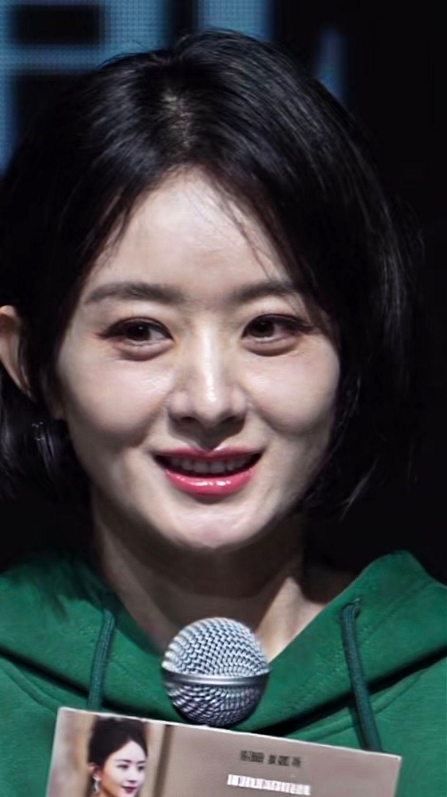 赵丽颖，无美颜无滤镜的状态