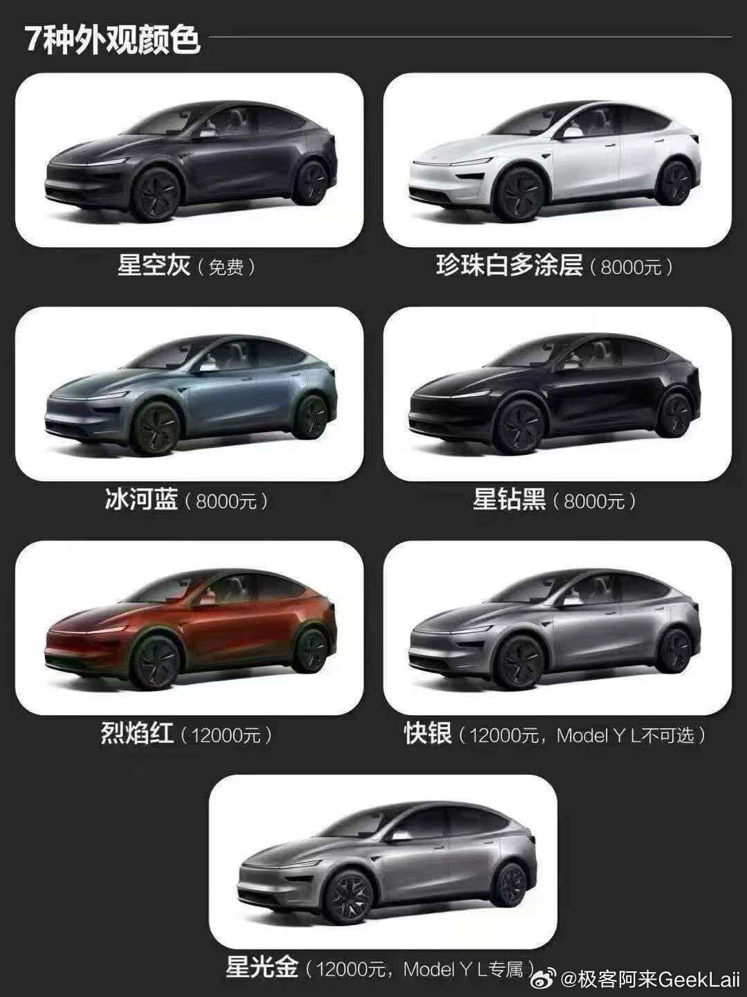 你们觉得特斯拉哪个颜色最值？我觉得烈焰红快银和星光金是值得比其他车漆贵50%的，