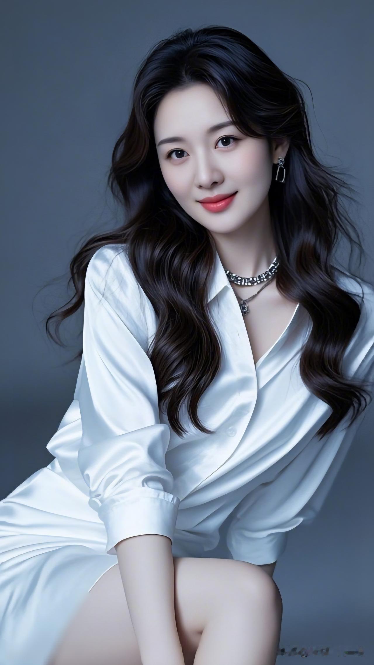 优雅白衬衫，温柔微笑，尽显女性魅力！💄👗💍清雅脱俗的美到底长啥样？