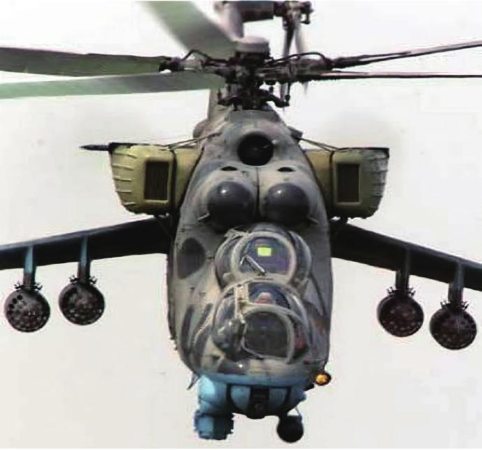 每天认识一件兵器 米-24V“雌鹿”武装直升机［苏］最大速度：335千米／时重量